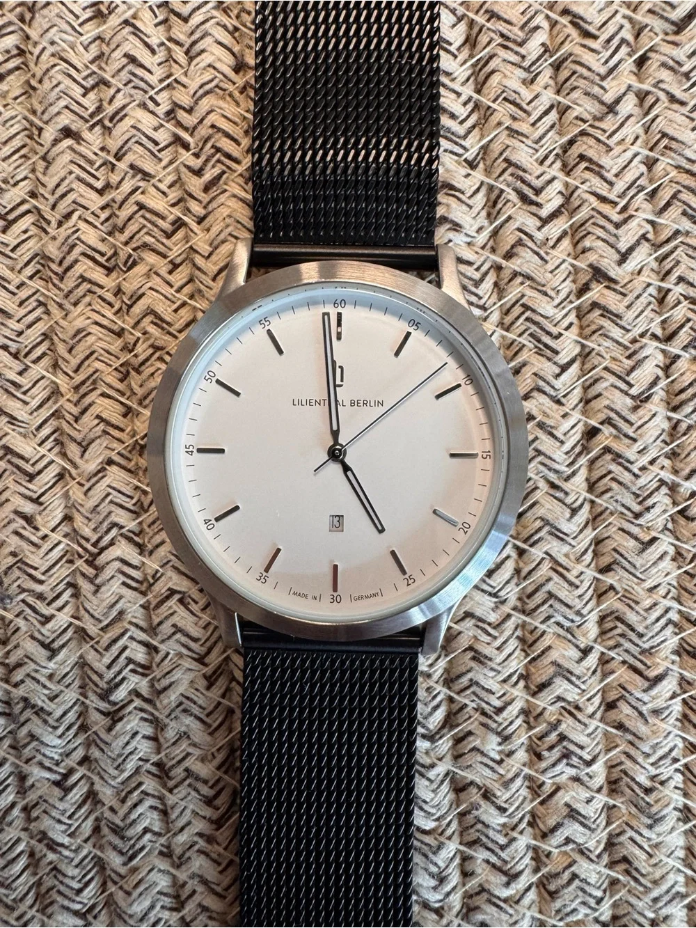 Lilienthal Berlin Huxley - Black Mesh Strap Men's Watch